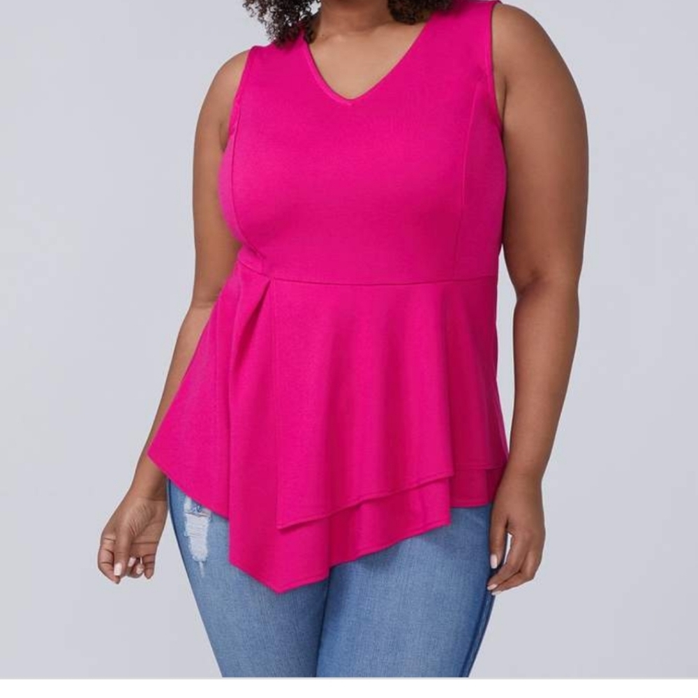 Lane Bryant Pink Sleeveless Top